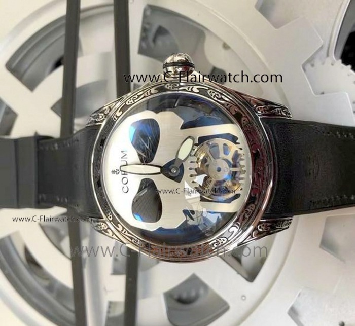 Clone Corum Bubble Skull "Tattoo" Watch - Limited Edition 46mm